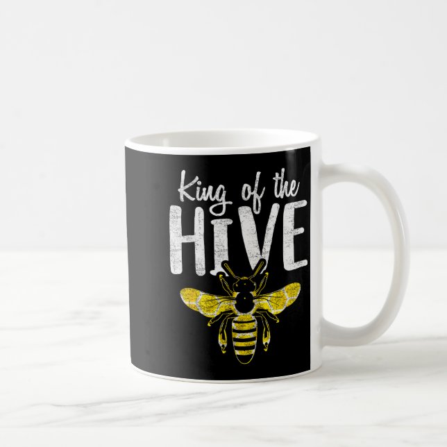 Beekeepers King Of The Hive Funny Bee Whisper Gift Kaffemugg (Höger)