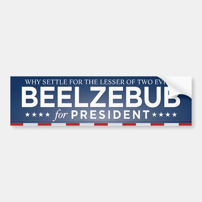 Beelzebub för presidentbildekal bildekal (Framsidan)