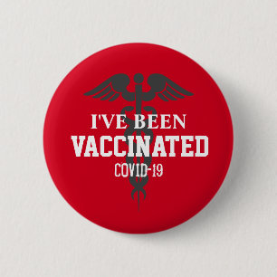 Been Vaccinerad Covid 19 Rött vaccin Knapp