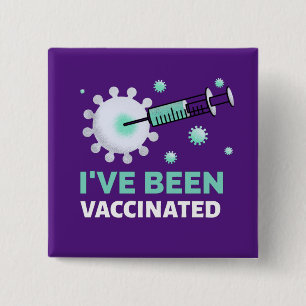 Been vaccinerad Lila av Covid Teal Knapp
