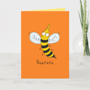 Beenana - Finny Bee Banana Greeting Card Kort