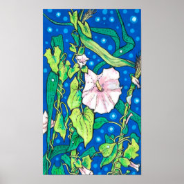 Beendweed Reed Summer Wildblommor Blommigt Paintin Poster