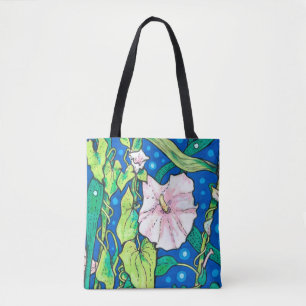 Beendweed Reed Summer Wildblommor Blommigt Paintin Tygkasse