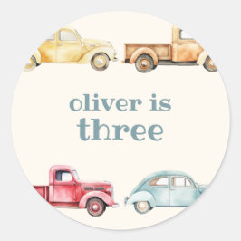 Beep Beep Beep Birthday Sticker Runt Klistermärke