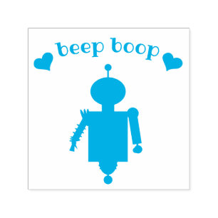 Beep Boop Cute Robot Frimärke Självfärgande Stämpel