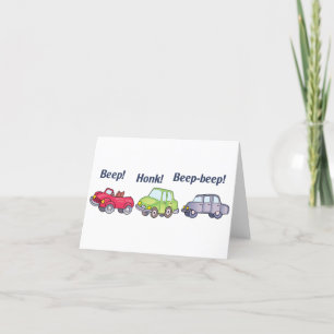 Beep Honk Cars Tack Kort