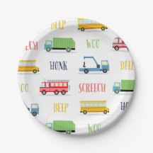 Beep Honk-skrik över hela Pappra Tallrikar