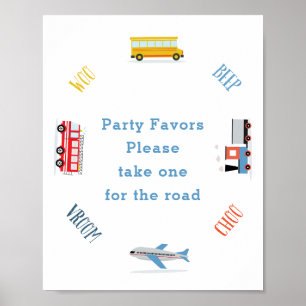 Beep Vroom woplane 2 födelsedagsfest Poster