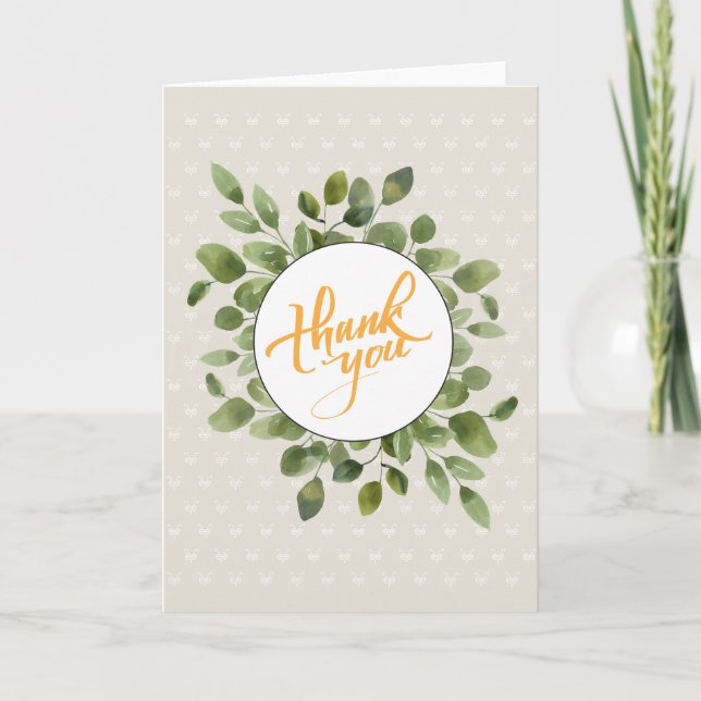 Beeple Thank You Blommig kort (Framsida)