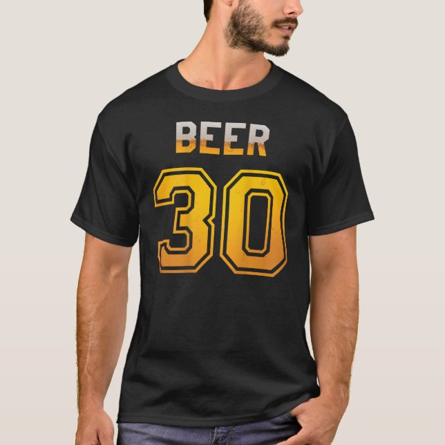 Beer 30 Baseball Stil Jersey Uniform T Shirt (Framsida)