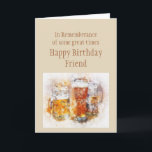 Beer Ale Funny Friend Birthday Bra Card Kort<br><div class="desc">Till minne av några underbara gånger Grattis på födelsedagen Friend med öl- och alkoholdrycker</div>