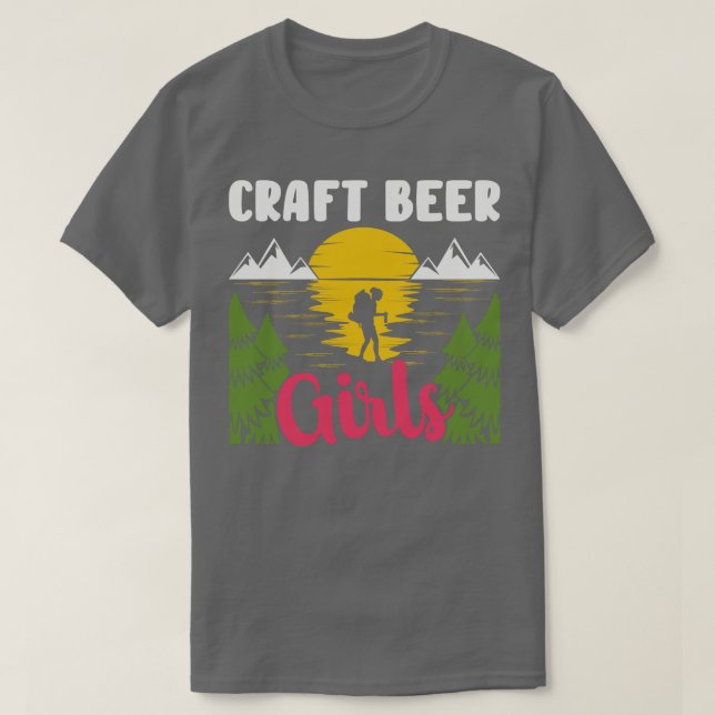 Beer Älskare Girl Woman Craft Brewery Craft Öl D T Shirt (Design framsida)