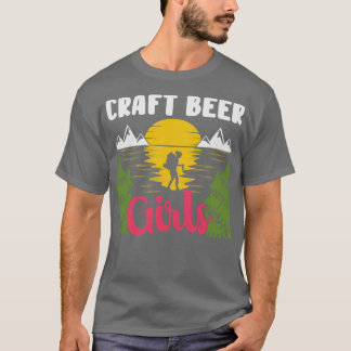 Beer Älskare Girl Woman Craft Brewery Craft Öl D T Shirt