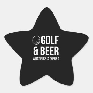 Beer Älskare Golf och öl Stjärnformat Klistermärke