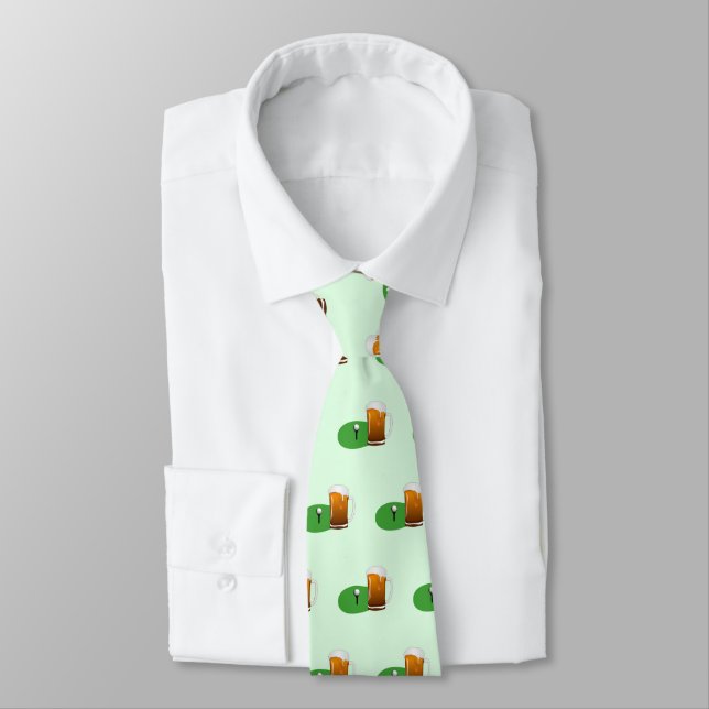 Beer Älskare Golf Tie - Anpassningsbar Necktie Gif Slips (Bunden)