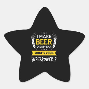 Beer Älskare Jag får öl att försvinna från super Stjärnformat Klistermärke