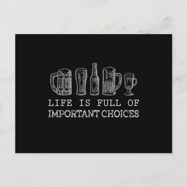 Beer Älskare | Viktigt val Öl Helg Vykort (Framsida)