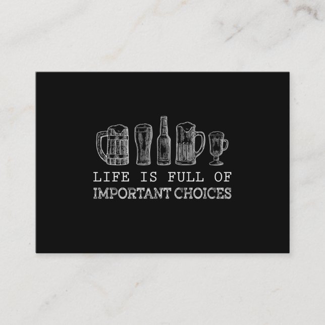 Beer Älskare | Viktigt val Öl Tilläggskort (Framsida)