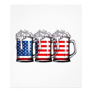 Beer American Flagga 4:e juli Manar Women Merica D Fototryck