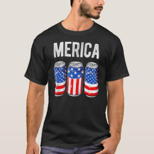 Beer American Flagga 4:e juli Manar Women Merica U T Shirt