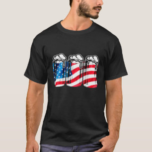 Beer American Flagga 4:e juli Manar Women Merica U T Shirt