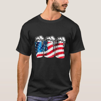 Beer American Flagga 4:e juli Manar Women Merica U T Shirt