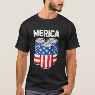 Beer American Flagga 4:e juli Manar Women Merica U T Shirt