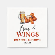 Beer and Wings Birthday Party