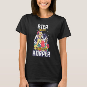 Beer är formad till detta vackra kropp Beer Drinke T Shirt