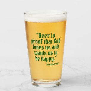 Beer är Proof Funny Beer Quote Glaskopp
