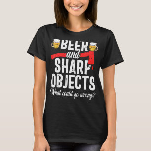 Beer Ax Throwing Hatchet Lumberjack Woodworking T Shirt