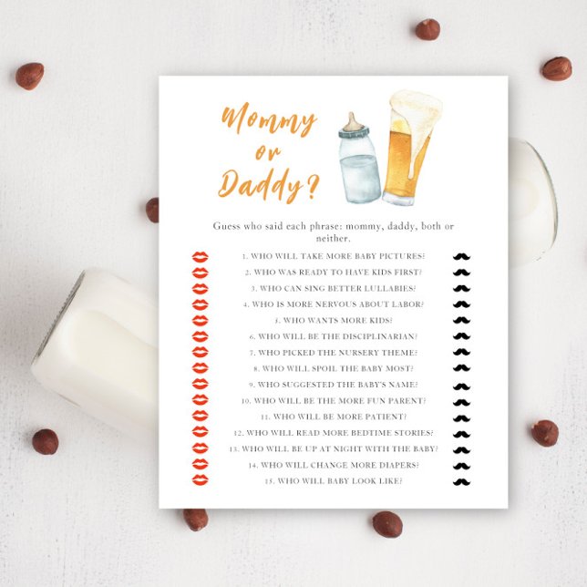 Beer babydusch - mamma- eller pappa-spel (Skapare uppladdad)