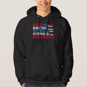 Beer Bacon Rottweiler Guns& Freedom 4th of Ju Hoodie