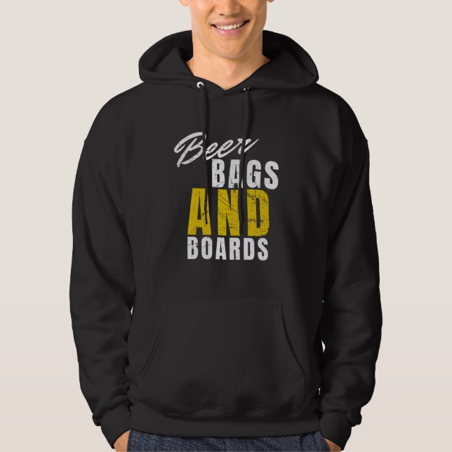 Beer Bags And Boards Cornhole Hoodie (Framsida)