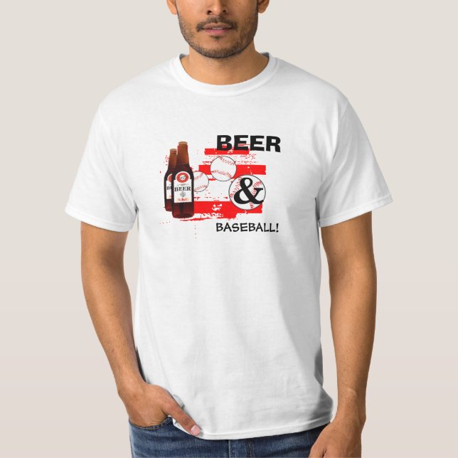 Beer & Baseball version 4 T-shirt (Framsida)