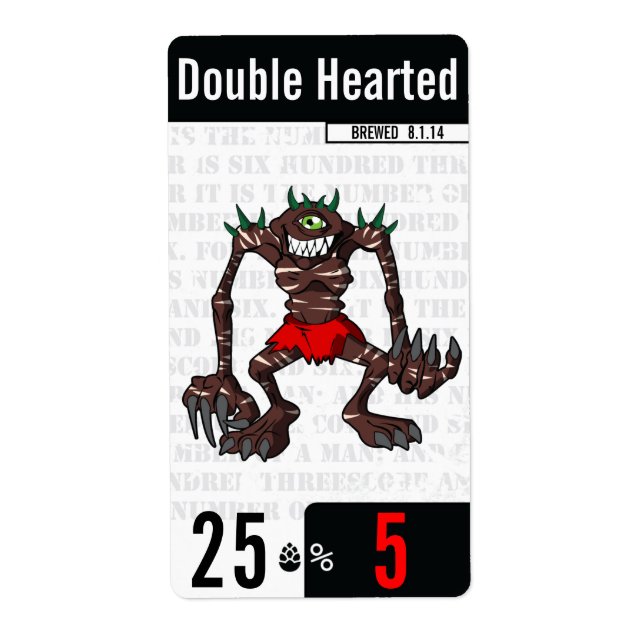 beer-beast.com - Beer Label - Black Fraktsedel (Framsidan)