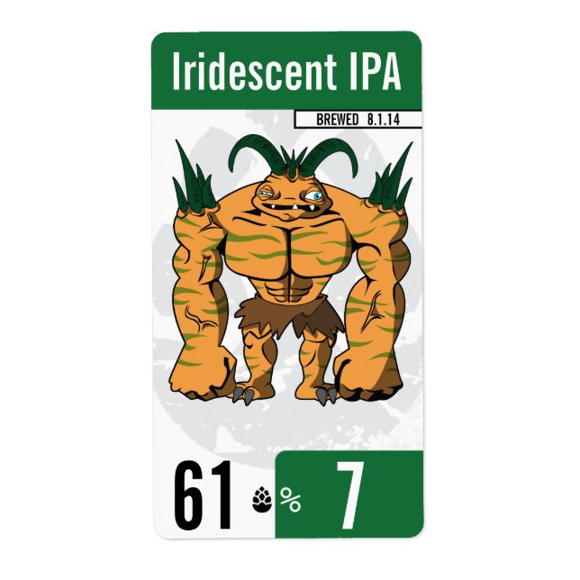 beer-beast.com - Beer Label - Grönt Fraktsedel (Framsidan)