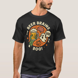 Beer Brains Boo Funny Halloween Beer Lover Design T Shirt
