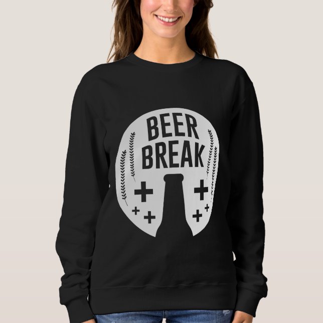 Beer Break Native Drunk Beer framställs av Manar V T Shirt (Framsida)
