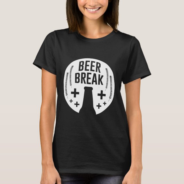 Beer Break Native Drunk Beer framställs av Manar V T Shirt (Framsida)