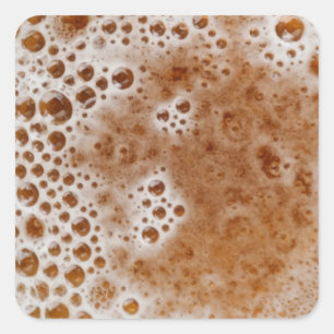 BEER BUBBLES FYRKANTIGT KLISTERMÄRKE