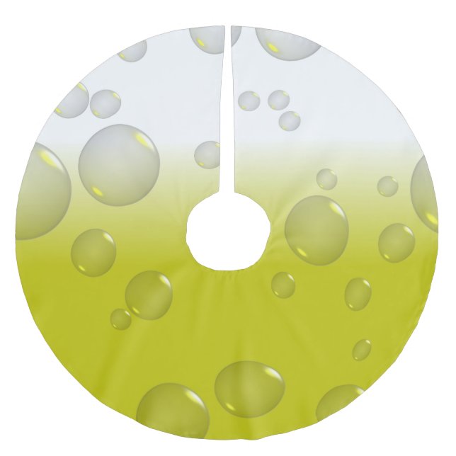 Beer Bubbles Julgransmatta Borstad Polyester (Framsidan)