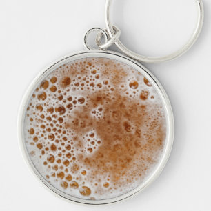 BEER BUBBLES RUND SILVERFÄRGAD NYCKELRING
