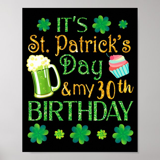 Beer Cake &amp; Shamrocks It's St Patrick Day &amp Poster (Framsidan)