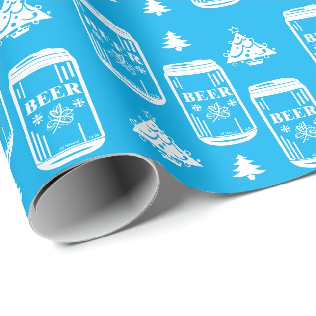 Beer Can Julgran Presentpapper (Rullad Hörn)