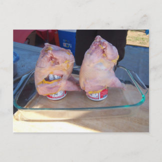 Beer Can Pheasant Vykort
