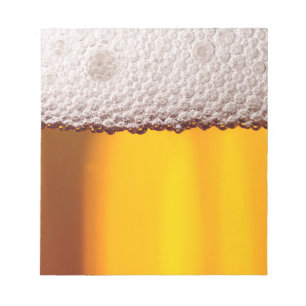 Beer Closeup Drink Party Gult Mönster Anteckningsblock