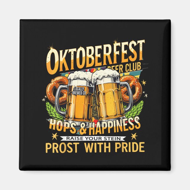 Beer Club Prost With Pride Gift Drinking Team  Magnet (Framsidan)