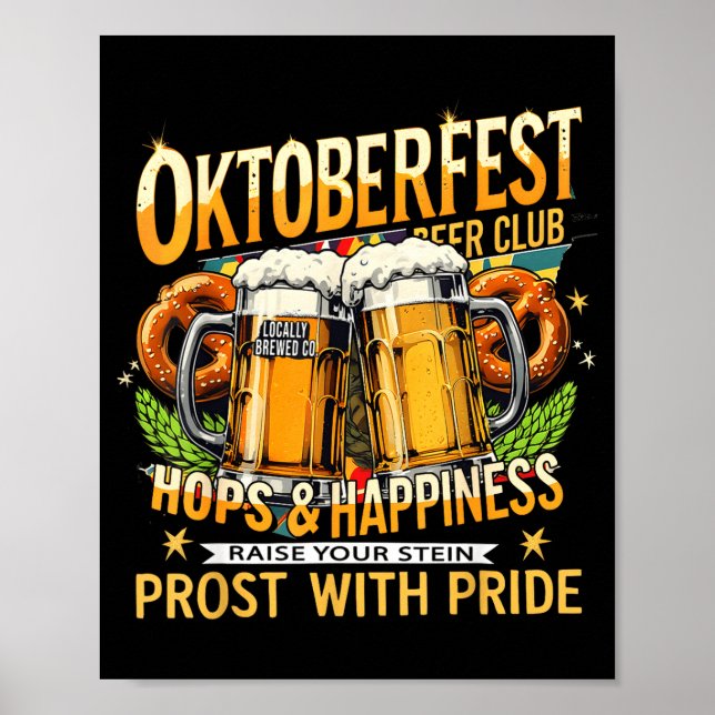 Beer Club Prost With Pride Gift Drinking Team  Poster (Framsidan)