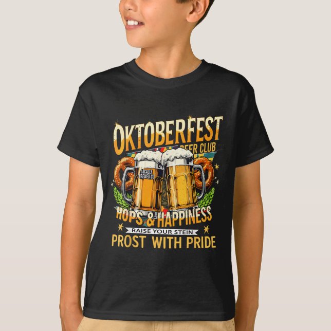 Beer Club Prost With Pride Gift Drinking Team  T Shirt (Framsida)